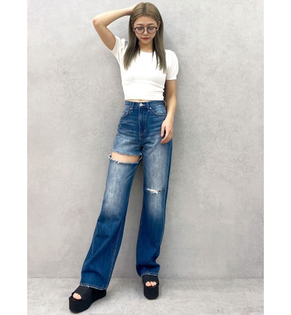 GYDA「Gydaパフスリーブニットトップス」|ニット・セーター|