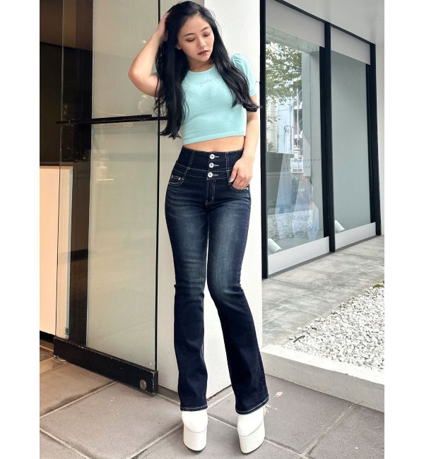 GYDA「Gydaパフスリーブニットトップス」|ニット・セーター|