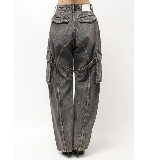 GYDA「ハイウエスト Urban Utility Wash Cargoデニムパンツ」|デニム|