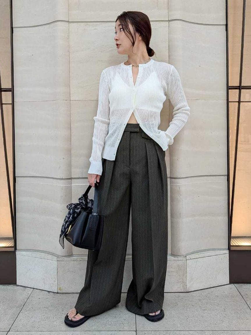 Mila Owen「フラップデザイン2タックワイドパンツ」|チノ|