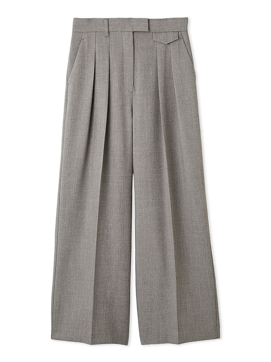 Mila Owen「フラップデザイン2タックワイドパンツ」|チノ|