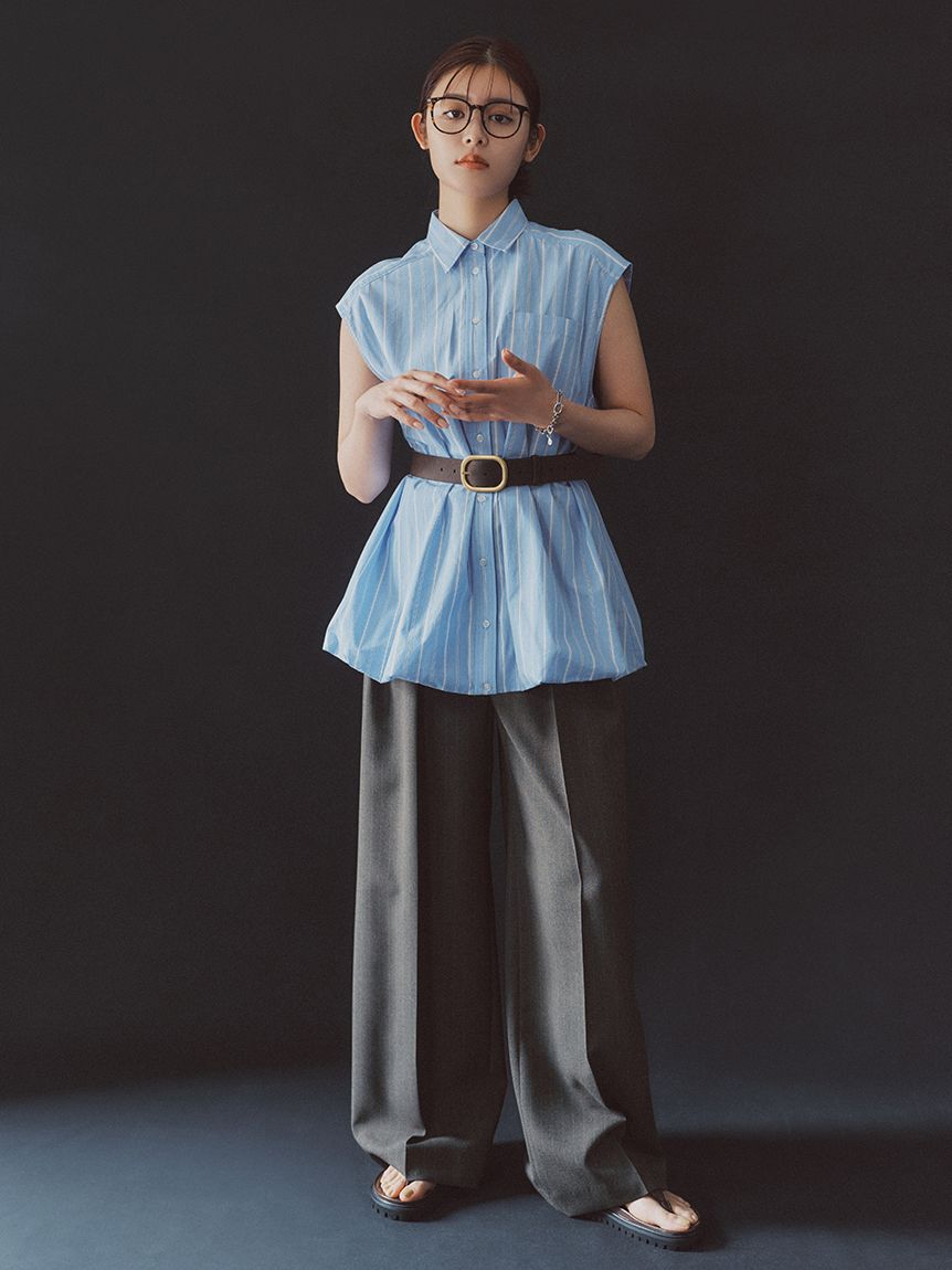 Mila Owen「フラップデザイン2タックワイドパンツ」|チノ|BRW