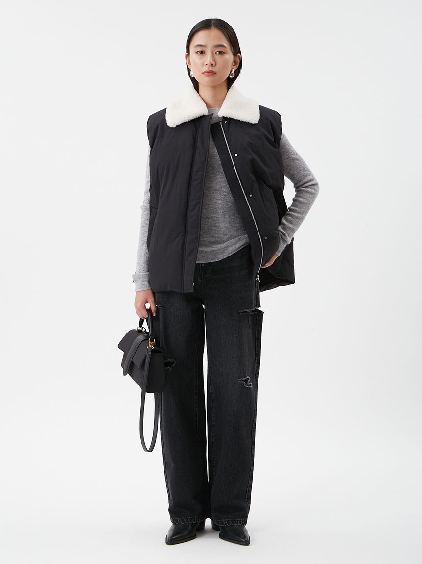 Mila Owen「モヘヤ混ラメリブニットプルオーバー」|ニット・セーター|