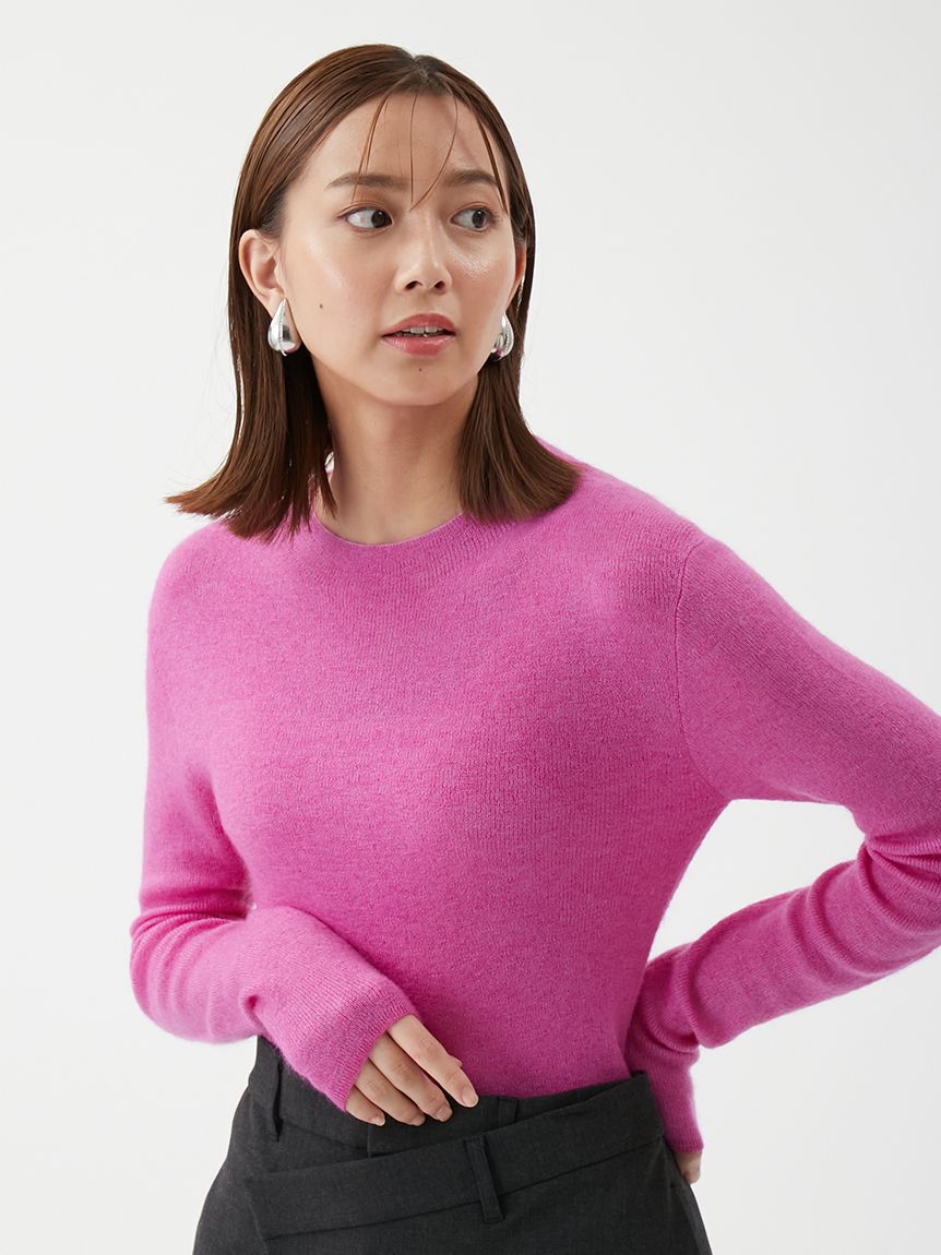 Mila Owen「モヘヤ混ラメリブニットプルオーバー」|ニット・セーター|