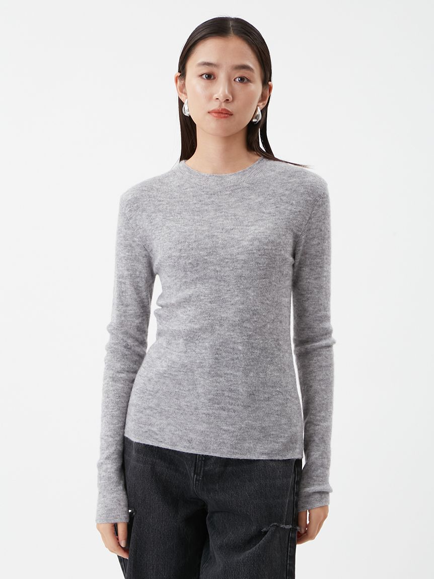 Mila Owen「モヘヤ混ラメリブニットプルオーバー」|ニット・セーター|