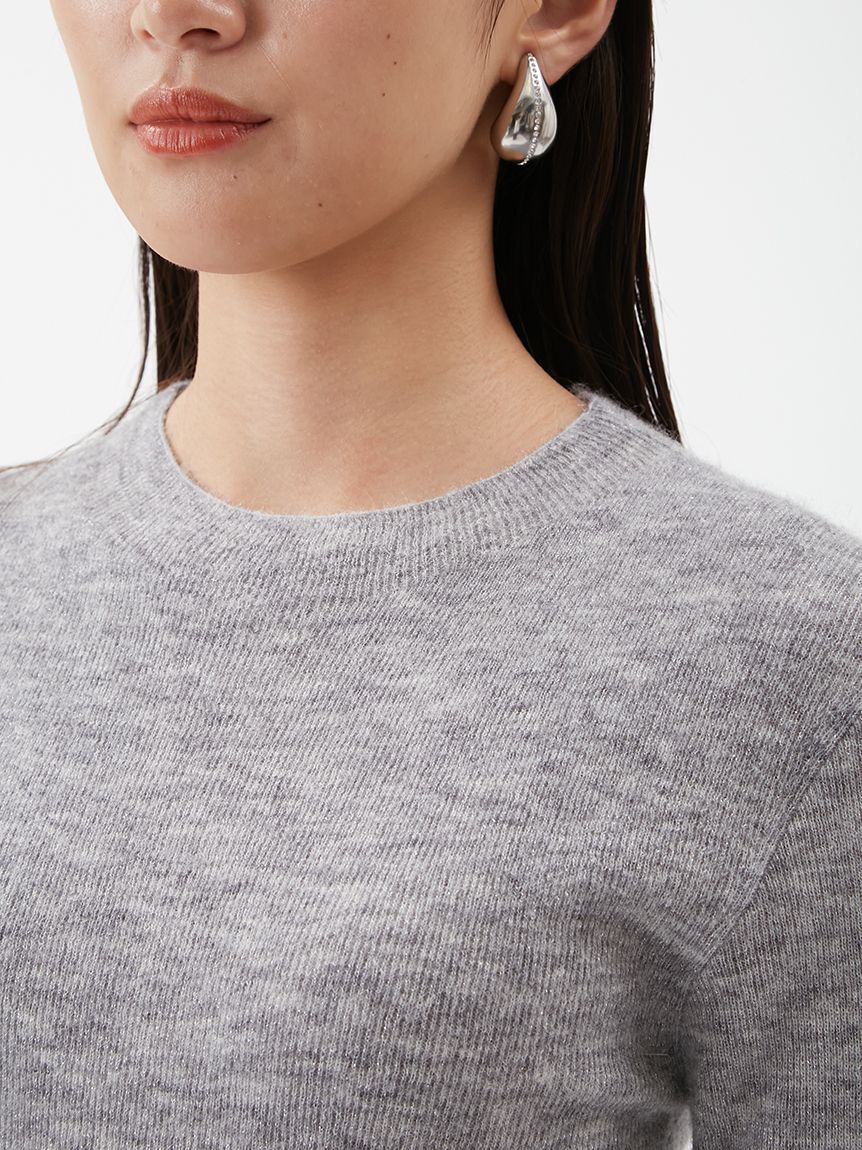 Mila Owen「モヘヤ混ラメリブニットプルオーバー」|ニット・セーター|