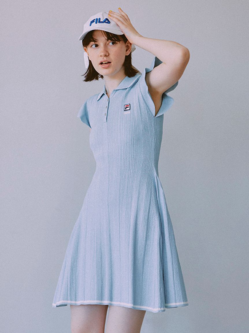 FURFUR「【FILAコラボ】ニットワンピース」|ワンピース|SAX