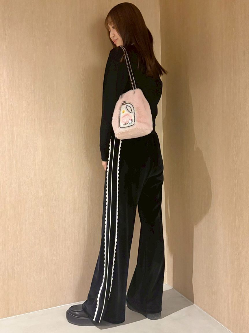 FURFUR「サイドレースベロアトラックパンツ」|チノ|