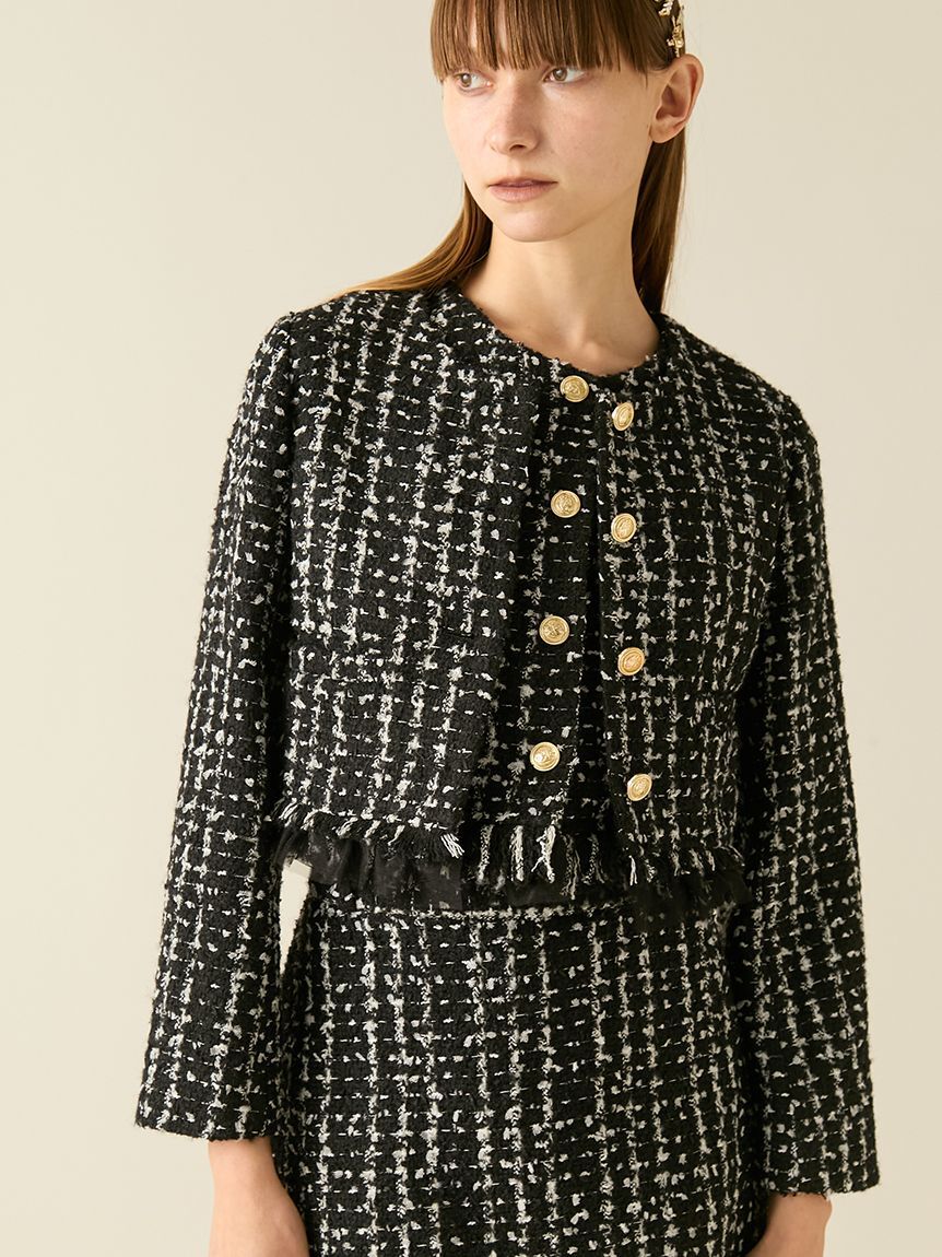 FURFUR「【限定カラー】ツイードジャケット」|ノーカラージャケット|