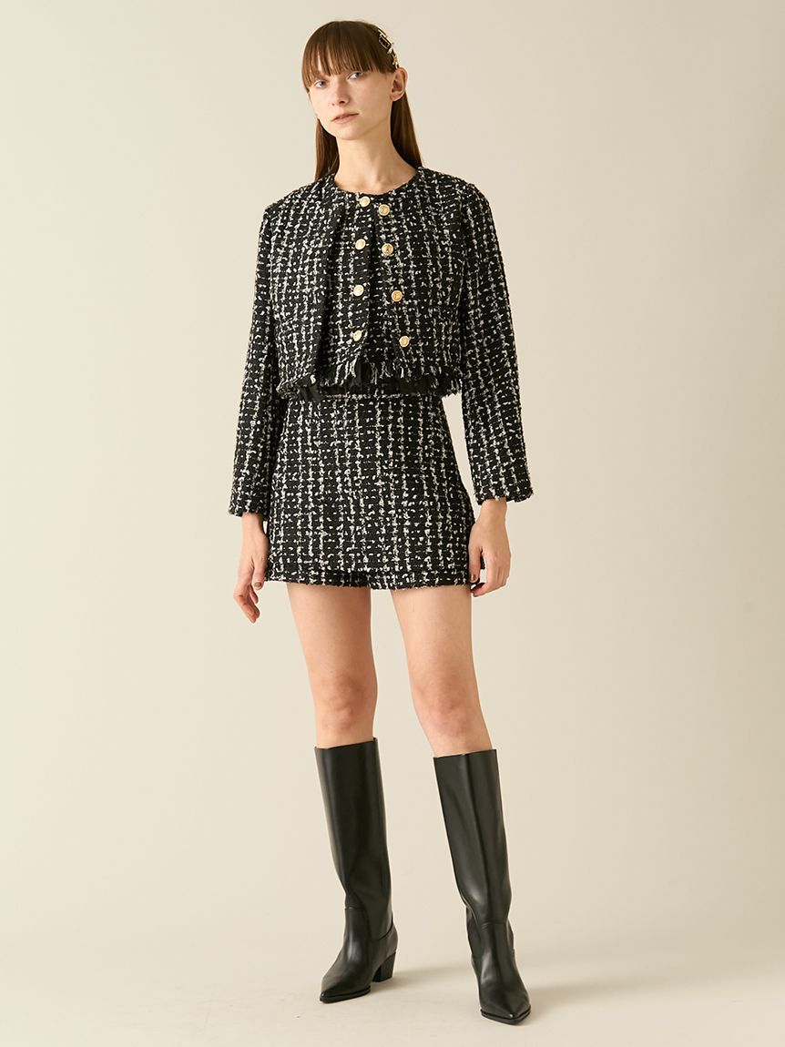 FURFUR「【限定カラー】ツイードジャケット」|ノーカラージャケット|