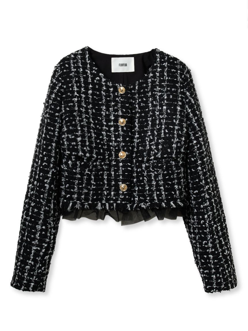 FURFUR「【限定カラー】ツイードジャケット」|ノーカラージャケット|