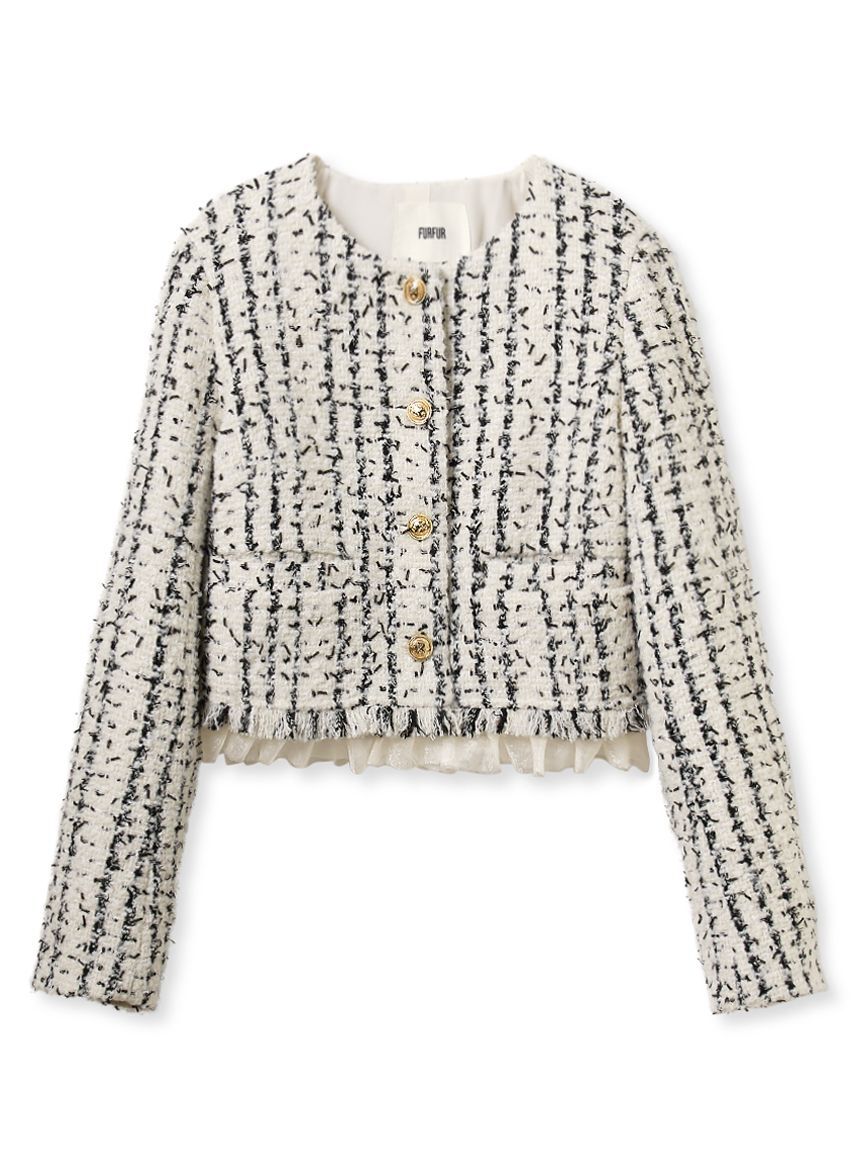 FURFUR「【限定カラー】ツイードジャケット」|ノーカラージャケット|