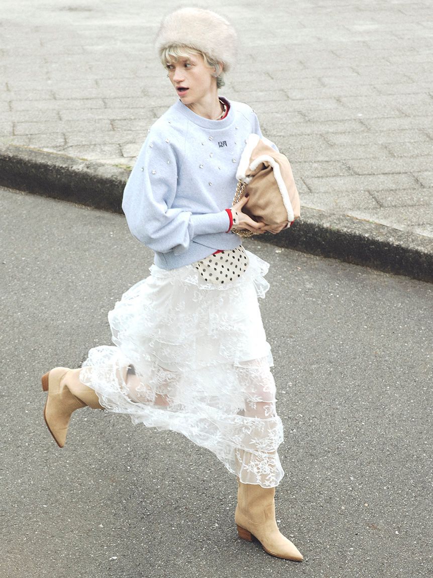 FURFUR「ティアードレーススカート」|スカート|