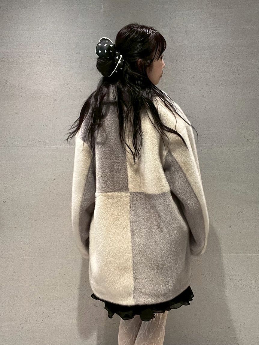 FURFUR「スクエアビッグシュシュ」|ヘアバンド|