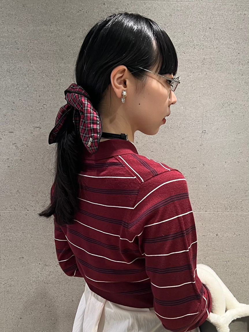 FURFUR「スクエアビッグシュシュ」|ヘアバンド|