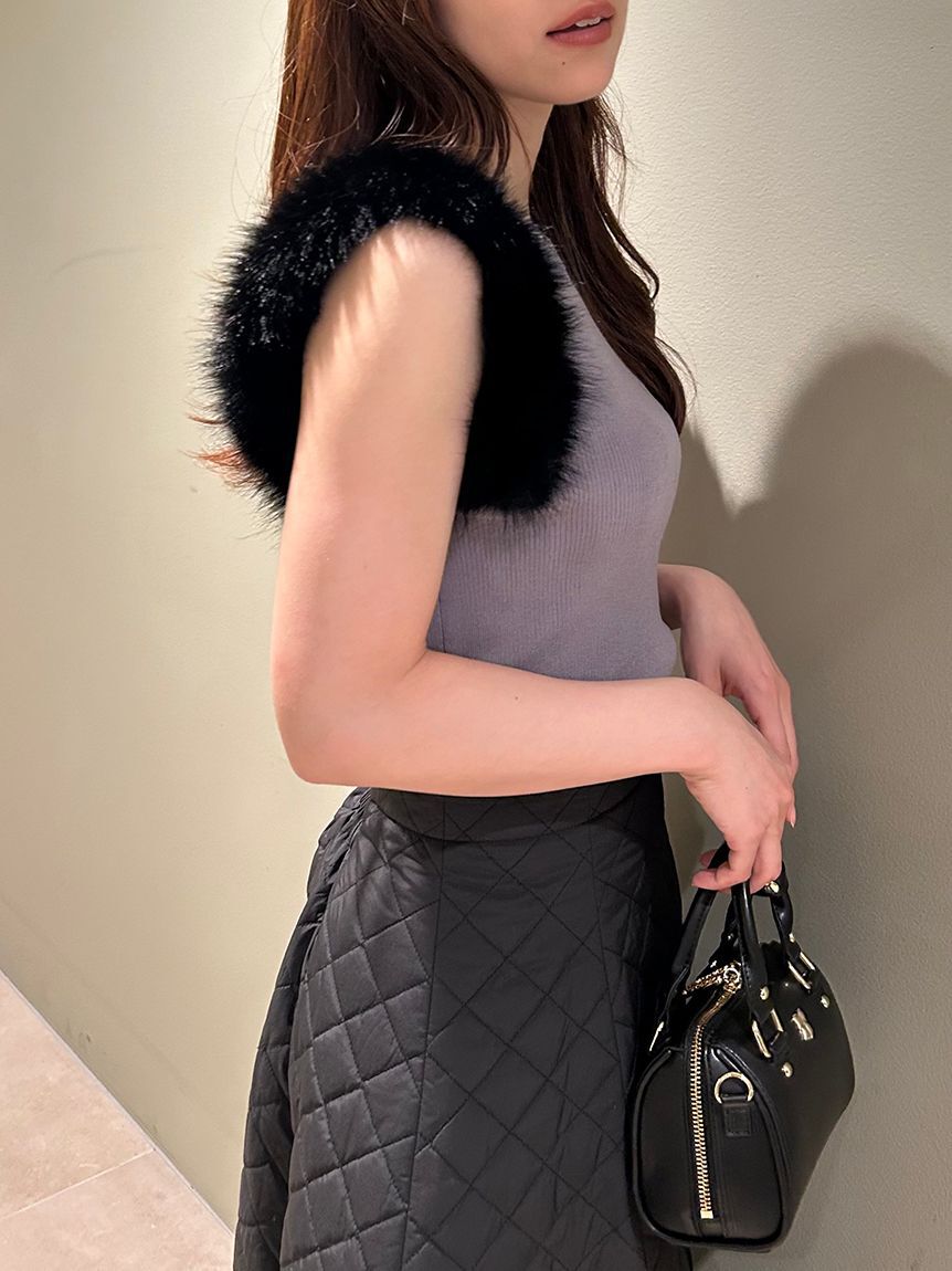 FURFUR「【限定カラー】エコファースリーブニットトップス」|ニット・セーター|