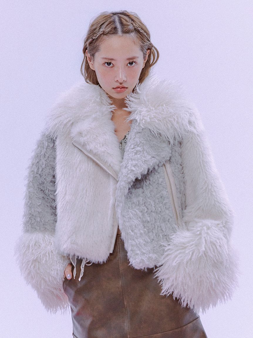 FURFUR「エコファーライダースジャケット」|ライダースジャケット|OWHT