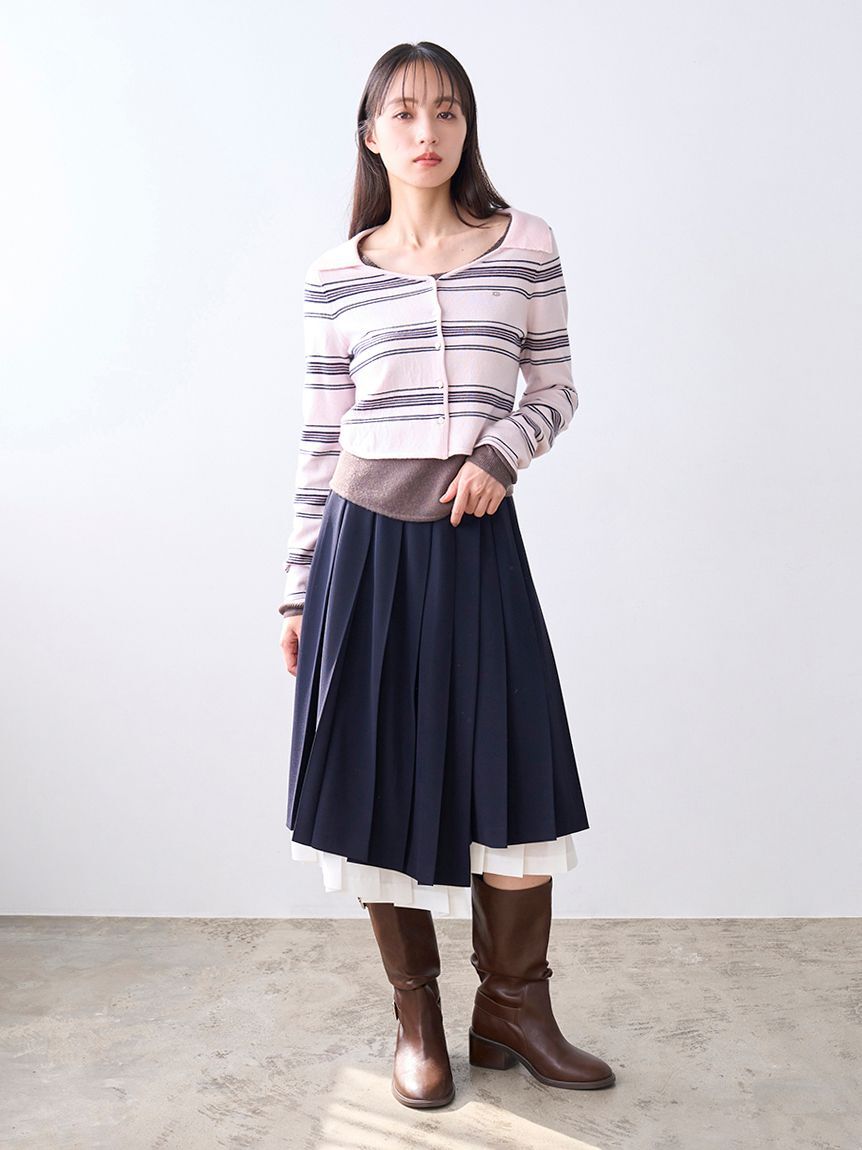 SNIDEL「Sustainableレイヤードニットプルオーバー」|ニット・セーター|