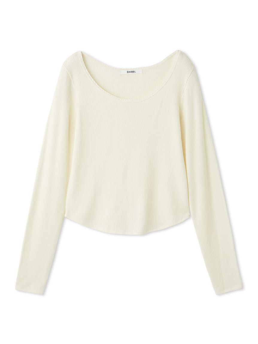 SNIDEL「Sustainableレイヤードニットプルオーバー」|ニット・セーター|