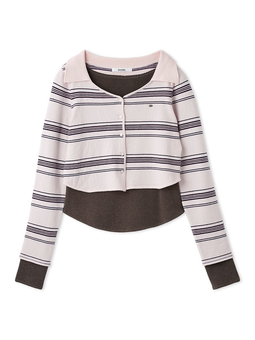 SNIDEL「Sustainableレイヤードニットプルオーバー」|ニット・セーター|