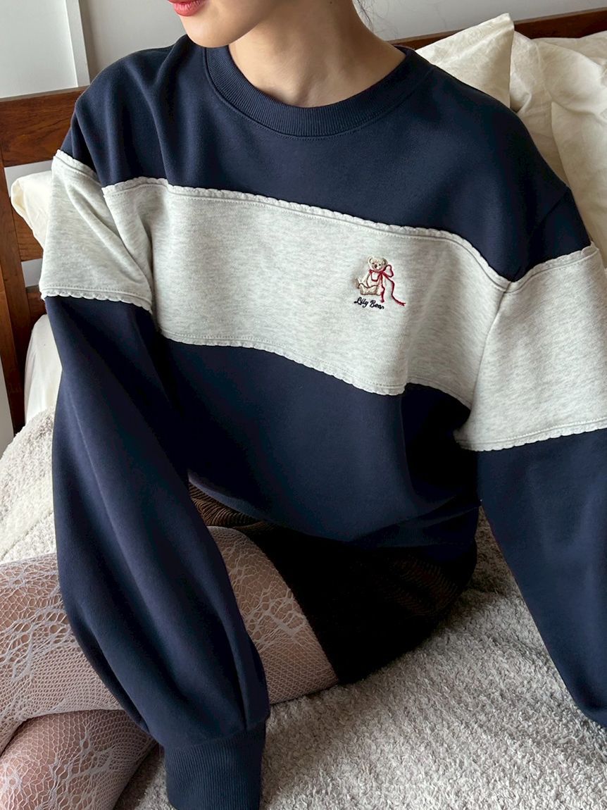 LILY BROWN「Lily Bearリボンスウェット」|スウェット・ジャージ|