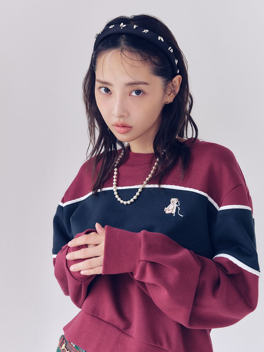 LILY BROWN「Lily Bearリボンスウェット」|スウェット・ジャージ|