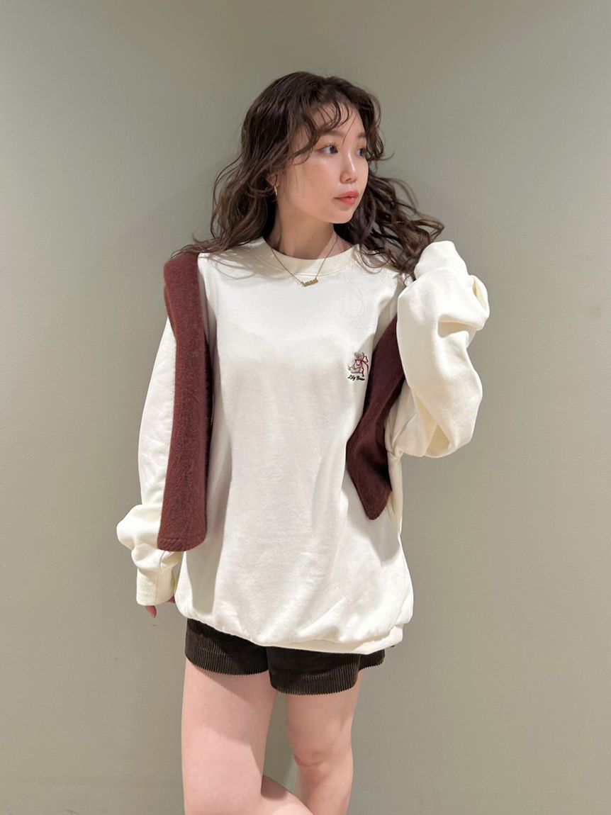 LILY BROWN「Lily Bearリボンスウェット」|スウェット・ジャージ|