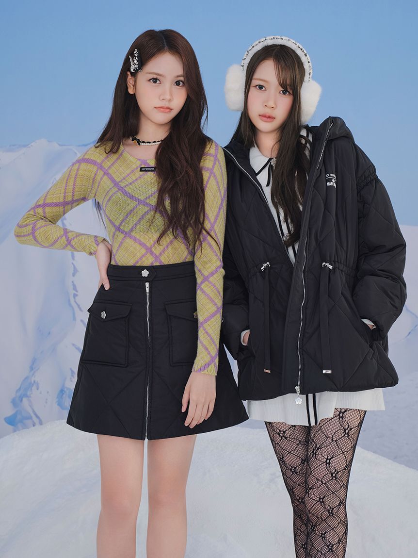 LILY BROWN「【LILY BROWN&times;MARY QUANT】デイジーチャーム付きクラシカルキルティングコート」|その他|