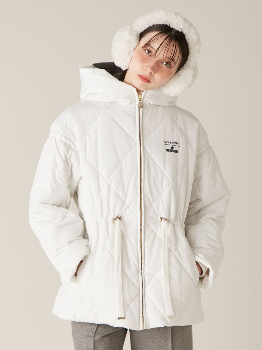 LILY BROWN「【LILY BROWN&times;MARY QUANT】デイジーチャーム付きクラシカルキルティングコート」|その他|