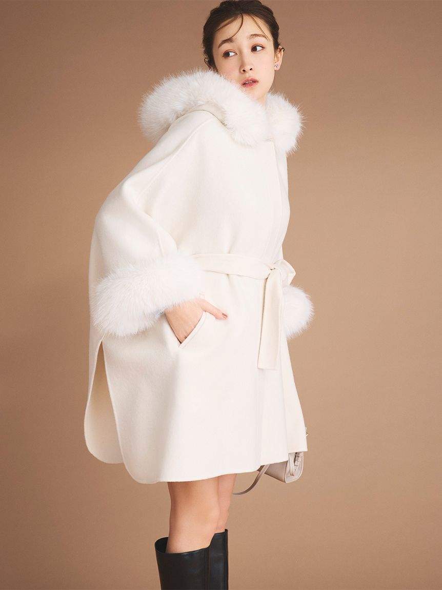 WEB限定カラー】ファーポンチョコート（CELFORD）｜ルミネの