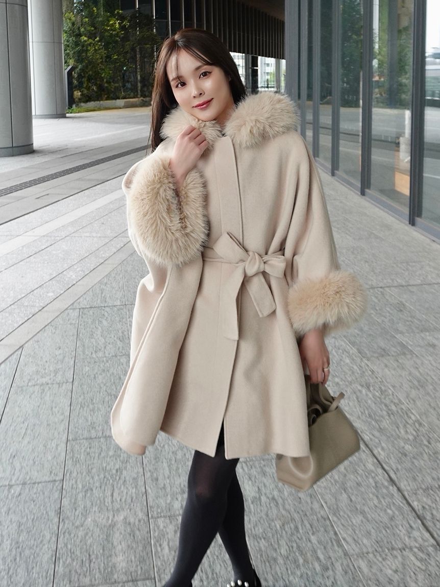 WEB限定カラー】ファーポンチョコート（CELFORD）｜ルミネの