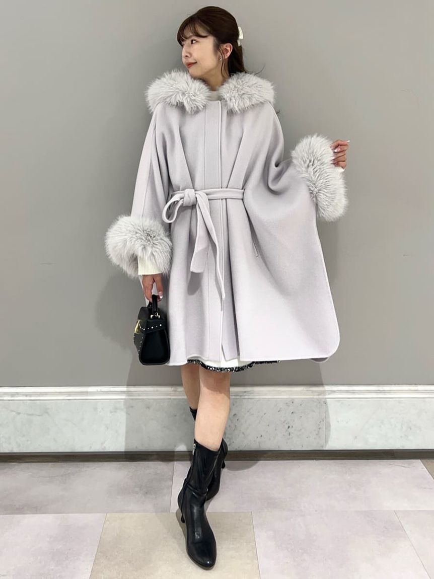 WEB限定カラー】ファーポンチョコート（CELFORD）｜ルミネの