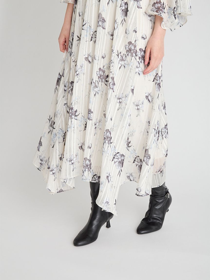 CELFORD「フラワープリントフレアワンピース」|ワンピース|