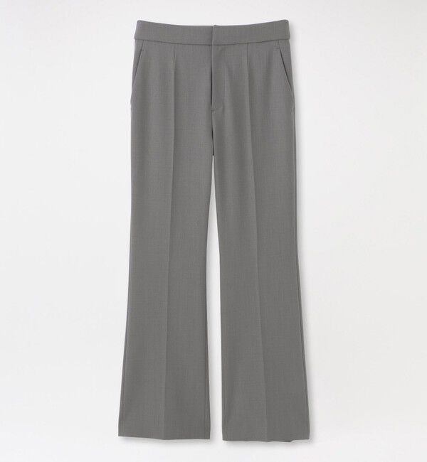  「バックスリットフレアパンツ」|スラックス|グレー