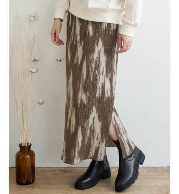 ikka「ベロアプリーツスカート」|スカート|