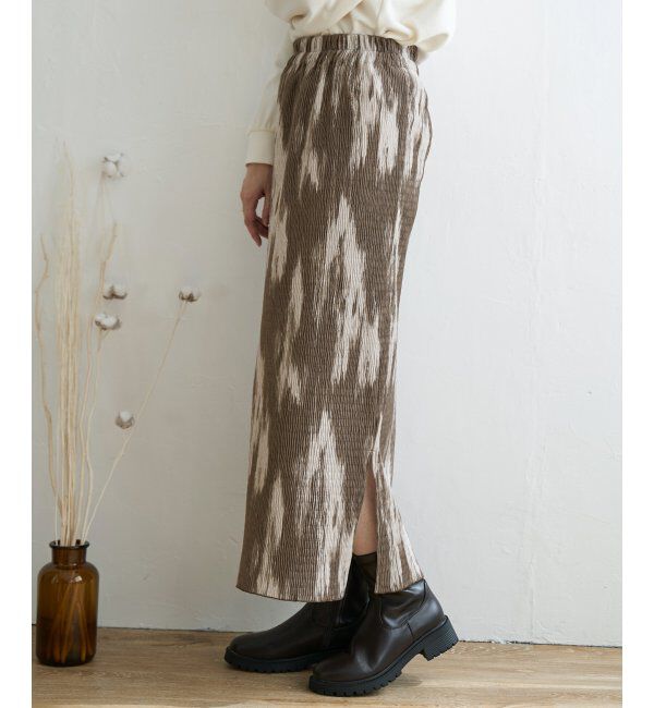 ikka「ベロアプリーツスカート」|スカート|