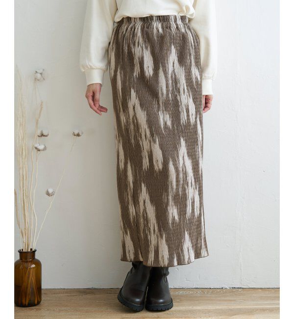 ikka「ベロアプリーツスカート」|スカート|