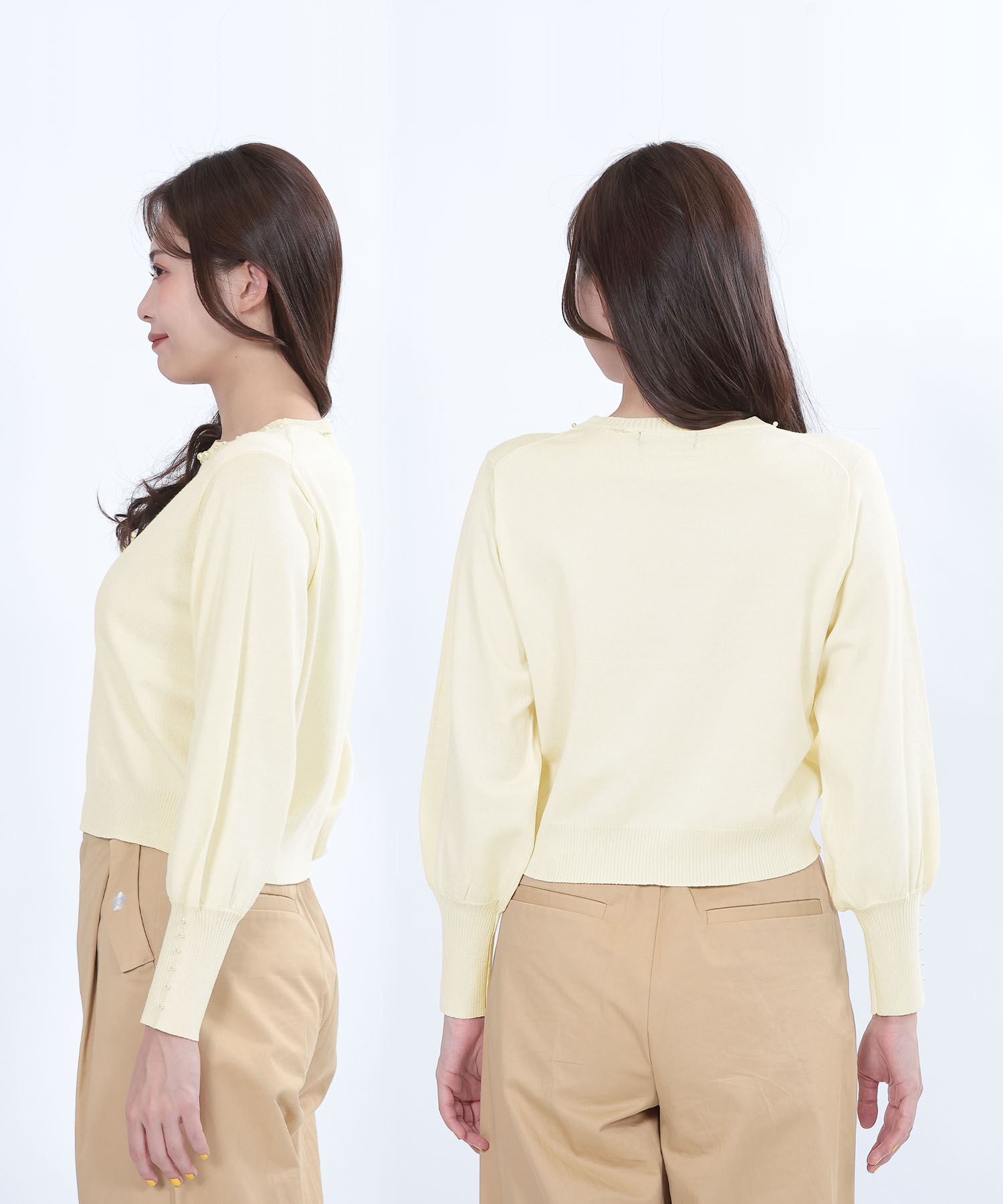 MARY QUANT「ロングリブパール ニット」|ニット・セーター|