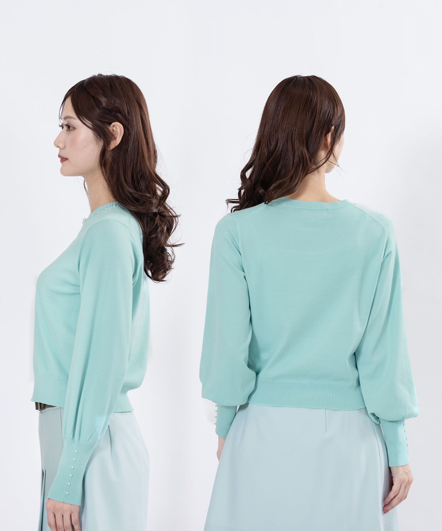 MARY QUANT「ロングリブパール ニット」|ニット・セーター|