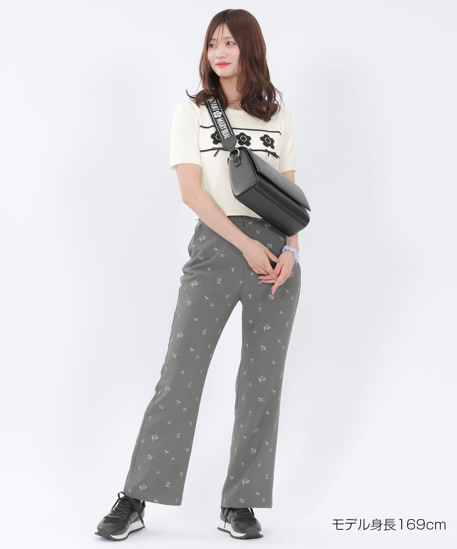 MARY QUANT「デイジー＆リボンニット プルオーバー」|Tシャツ・カットソー|ホワイト