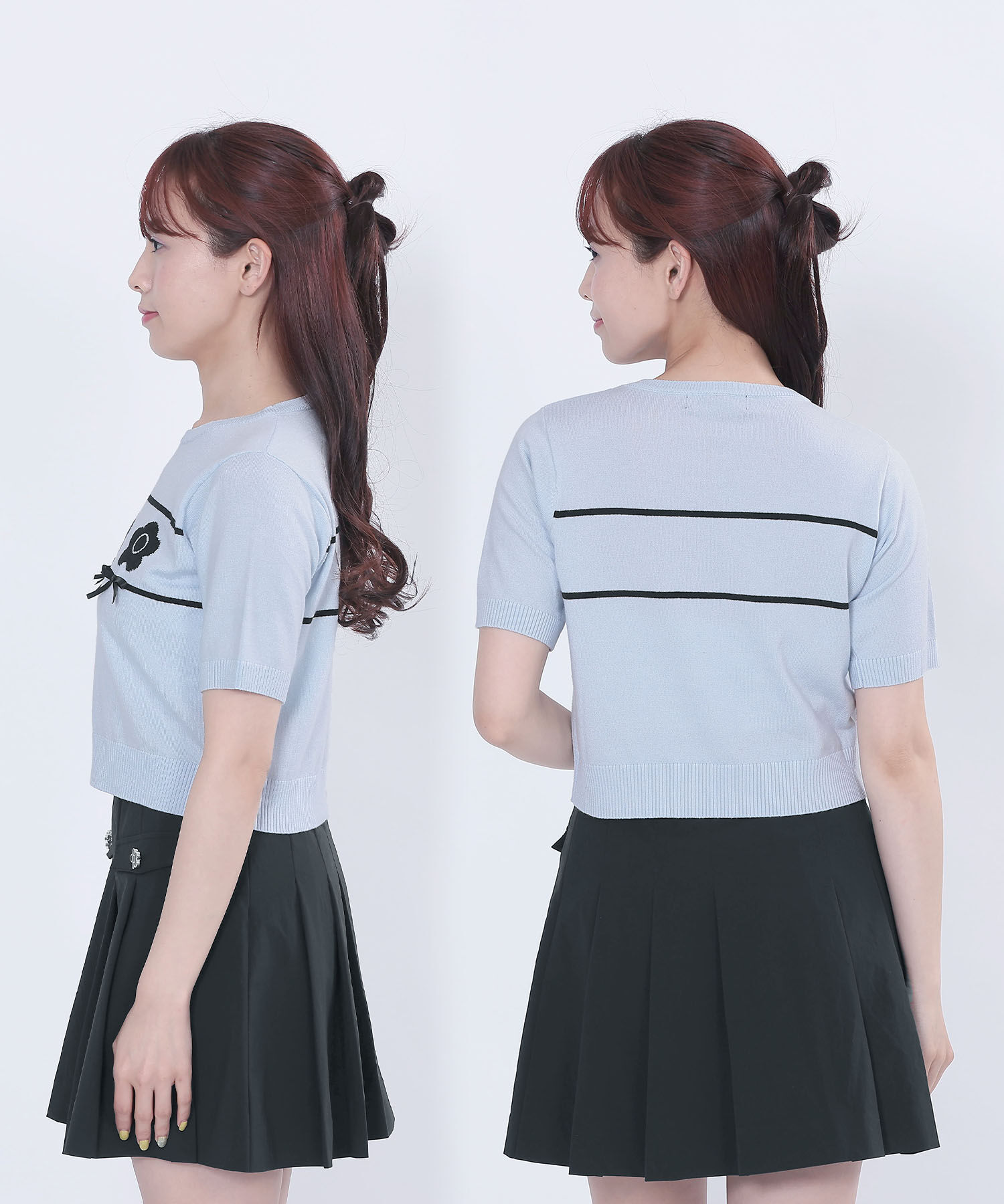 MARY QUANT「デイジー＆リボンニット プルオーバー」|Tシャツ・カットソー|