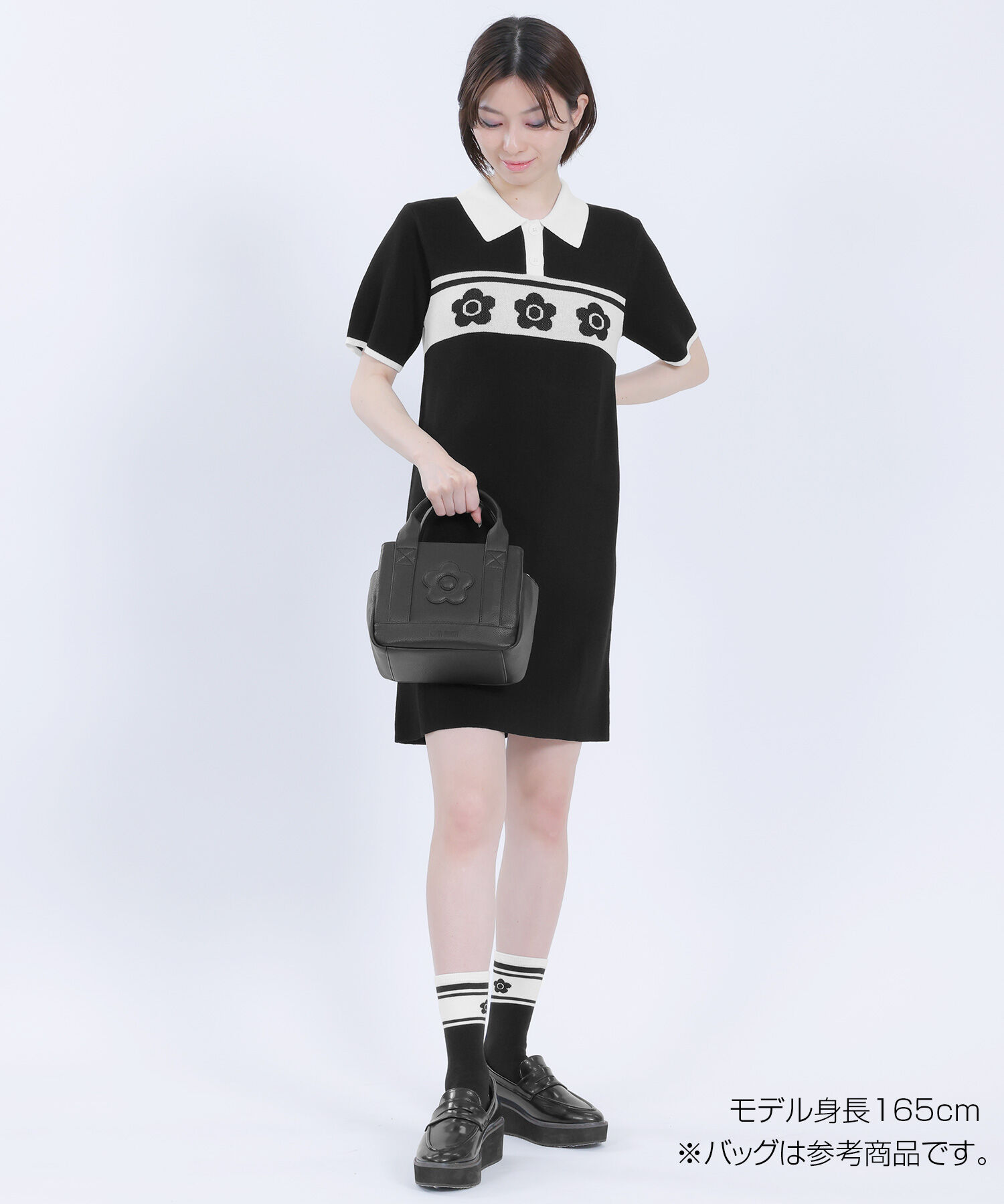 MARY QUANT「ポロニット ワンピース」|ワンピース|ブラック