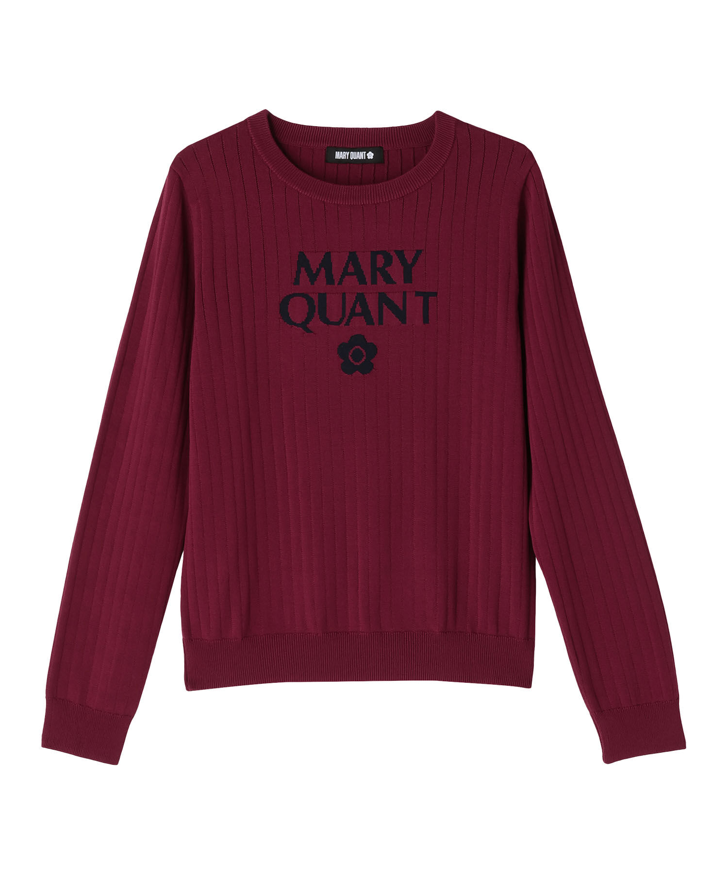 MARY QUANT「ロゴリブニット プルオーバー」|ニット・セーター|ワイン