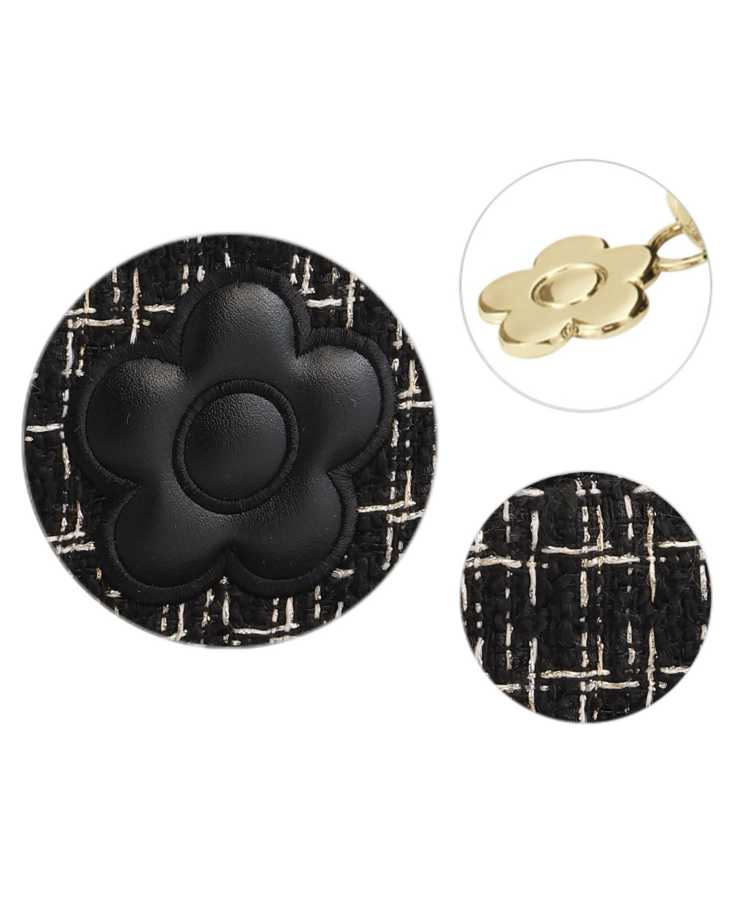 MARY QUANT「パディングデイジーツイード キューボイドポーチミニ」|ポーチ|