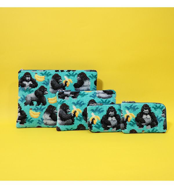 LOVERARY BY FEILER「ウッホッホゴリラ　フラットポーチ　L/UHGー243020」|ポーチ|