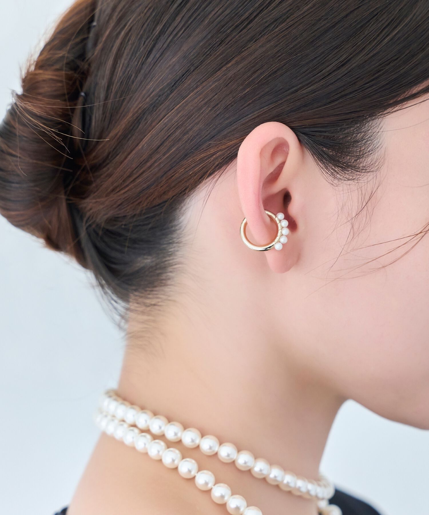 Phoebe「【金属アレルギー対応】パールフローイヤーカフ　ゴールド/ニッケルフリー」|イヤーカフ|