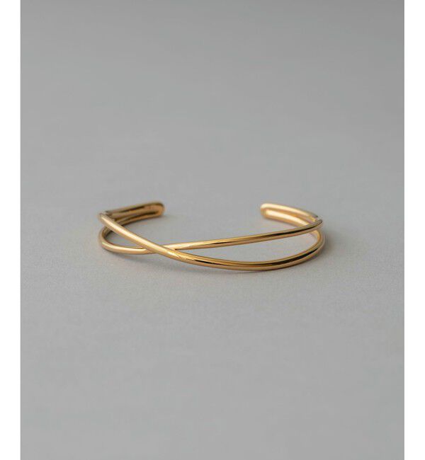 ete「クロス バングル」|ブレスレット・バングル|イエローゴールド
