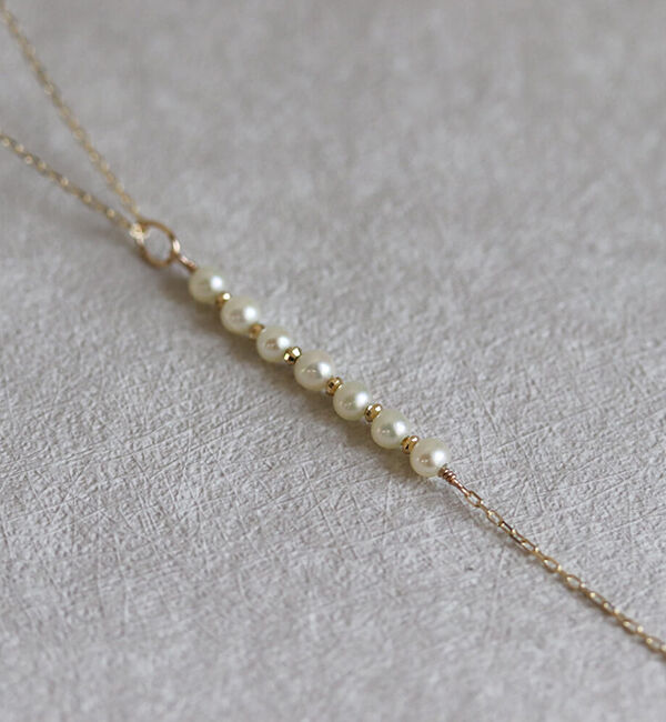  「パール  Y ロング ネックレス | K10YG」|ネックレス|