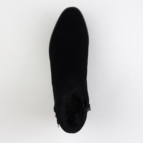 銀座かねまつ「OM258112SUEBLK 【本革】【防水】アクアベルインナーファーブーツ」|ショートブーツ|