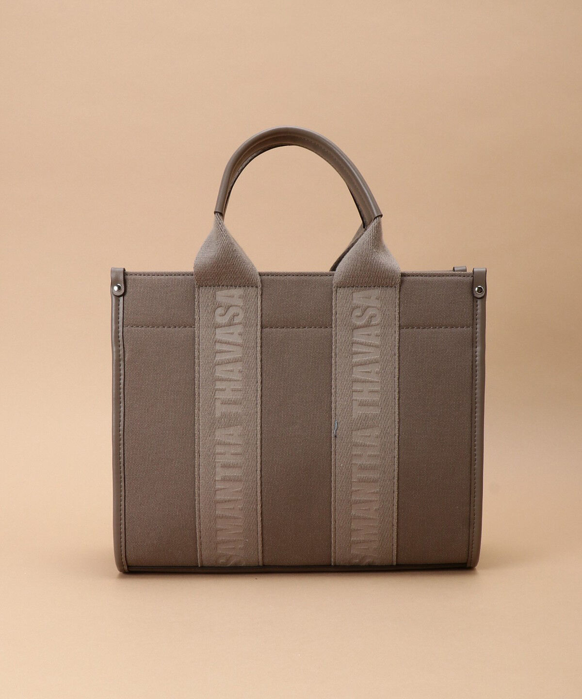 Samantha Thavasa「スクエアキャンバストート 小サイズ」|トートバッグ|モカ